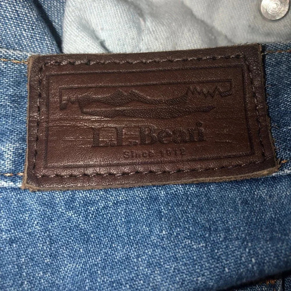 VINTAGE L.L. BEAN Sz 18 Reg. Women's Plus Size Light Wash High Waisted Mom Jeans - Picture 5 of 7